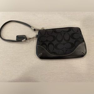 Black Coach wristlet- like new condition!